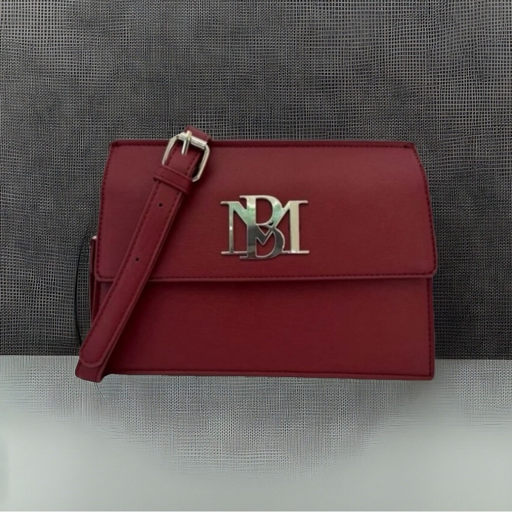 Nwt Badgley Mischka Crossbody Red Wine Vegan Leather rt$98